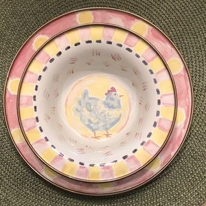 MC Enamelware Plate, Cup & Bowl